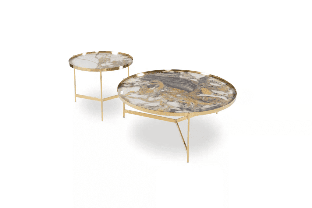 Gold Stainless steel Coffee Table