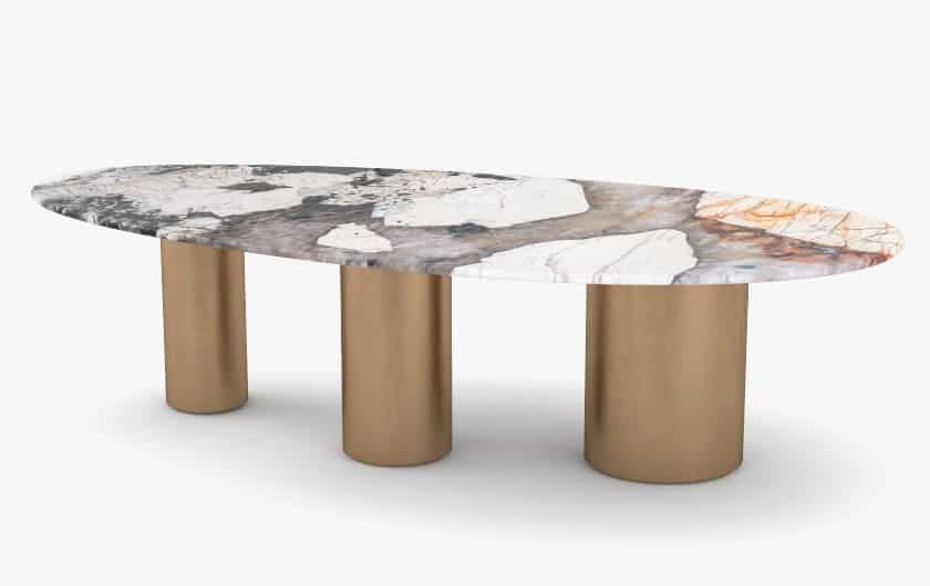   Raindrop Table Base for marble top